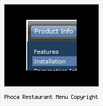 Phoca Restaurant Menu Copyright Explorer Menubar Style