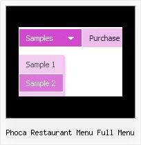 Phoca Restaurant Menu Full Menu Menu Java Submenu