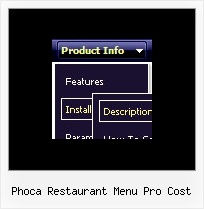 Phoca Restaurant Menu Pro Cost Simple Menu Bar Using Dhtml Onmouseover Javascript
