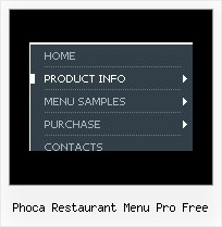 Phoca Restaurant Menu Pro Free Java Example Code For Menu Bars