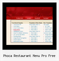 Phoca Restaurant Menu Pro Free Dropdown Menus In Fireworks