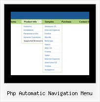 Php Automatic Navigation Menu Java Dropdown Example