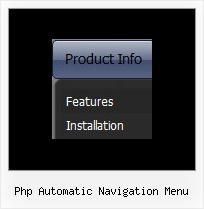 Php Automatic Navigation Menu Pop Up Menu Javascript