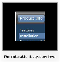 Php Automatic Navigation Menu Menu Js Sample