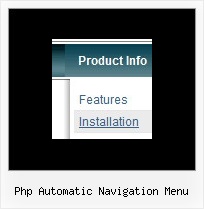 Php Automatic Navigation Menu Javascript Menu