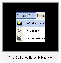 Php Collapsible Submenus Floatable Menu