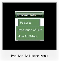 Php Css Collapse Menu Javascript Menu Development