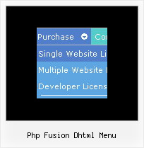 Php Fusion Dhtml Menu Mac Javascript Menu Relative Position