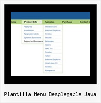 Plantilla Menu Desplegable Java Collapsible Horizontal Menu