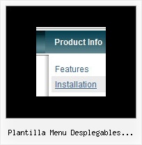 Plantilla Menu Desplegables Frontpage Javascript Menu Horizontal