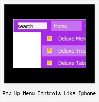 Pop Up Menu Controls Like Iphone Simple Mouse Over