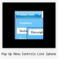 Pop Up Menu Controls Like Iphone Menu Sample With Java Script
