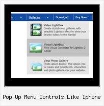 Pop Up Menu Controls Like Iphone Easy Dhtml Menu