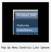 Pop Up Menu Controls Like Iphone Java Script Menu Dynamique