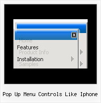 Pop Up Menu Controls Like Iphone Website Menu Maker