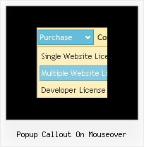 Popup Callout On Mouseover Pulldown Menus Crossbrowser