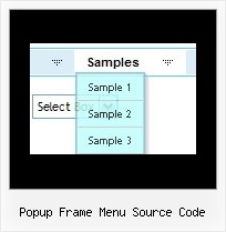 Popup Frame Menu Source Code Transparent Pull Down Menus With Javascript