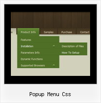 Popup Menu Css Dhtml Dynamic List