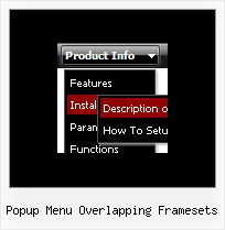 Popup Menu Overlapping Framesets Vertical Menu Sites