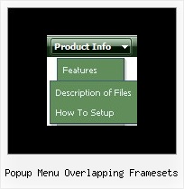 Popup Menu Overlapping Framesets Menus Ejemplos