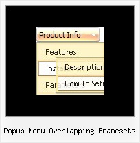 Popup Menu Overlapping Framesets Dhtml Menu Link