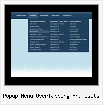 Popup Menu Overlapping Framesets Cool Navigation Bars