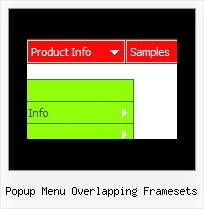 Popup Menu Overlapping Framesets Navigation Script