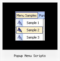 Popup Menu Scripts Ejemplos Javascript Menu