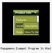 Popupmenu Exampel Program In Html Web Navigation Tabs