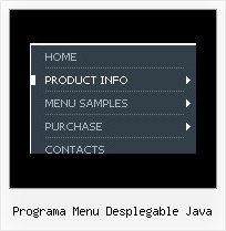 Programa Menu Desplegable Java Menu Static Script
