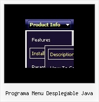 Programa Menu Desplegable Java Navigation Submenu Generator