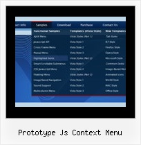 Prototype Js Context Menu Vertical Javascript Mouseover Menu