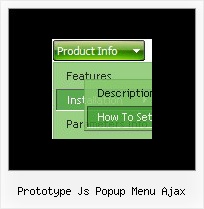 Prototype Js Popup Menu Ajax Horizontal Navigation Menu Cascade