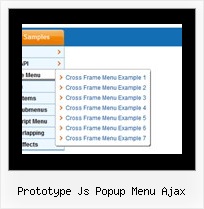 Prototype Js Popup Menu Ajax Javascript Onmouseover Menu