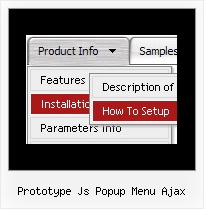 Prototype Js Popup Menu Ajax Vertical Drop
