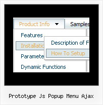 Prototype Js Popup Menu Ajax Javascript Drop Down Menus Button Example