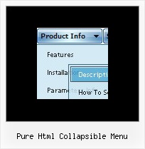 Pure Html Collapsible Menu Shell In Javascript