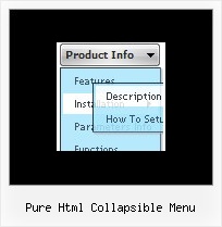 Pure Html Collapsible Menu Vertical Multiple Menu Javascript