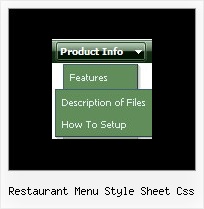 Restaurant Menu Style Sheet Css Sliding Menu Horizontal