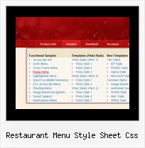 Restaurant Menu Style Sheet Css 3d Drop Down Menu Javascript