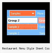 Restaurant Menu Style Sheet Css Menu Em Java Script
