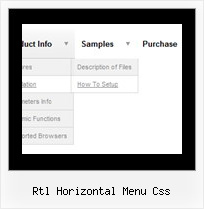 Rtl Horizontal Menu Css Code Html Menu