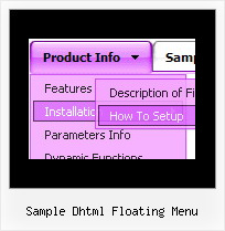 Sample Dhtml Floating Menu Drop Down Menu Netscape Dhtml