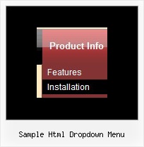 Sample Html Dropdown Menu Cross Navigation Bar Tutorial
