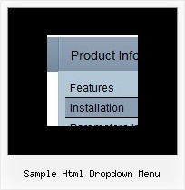 Sample Html Dropdown Menu Web Menu Bar Page