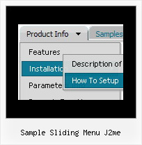 Sample Sliding Menu J2me Drop Down Menu Web Page