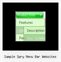 Sample Spry Menu Bar Websites Dhtml Menu Across Frames