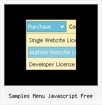 Samples Menu Javascript Free Roll Down Menu Onmouseover