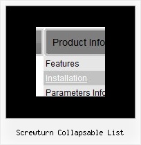 Screwturn Collapsable List Menu Popup Script