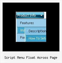 Script Menu Float Across Page Javascript Animated Popup